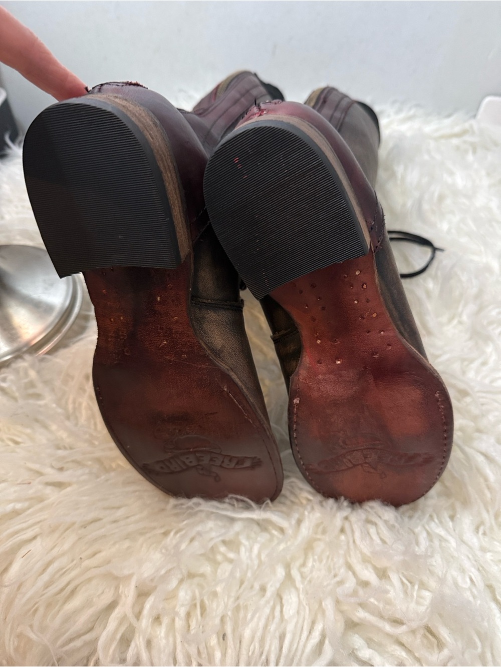 Freebird Raphael Tall Lace-Up Leather Boots in Dark Brown size 9 - Picture 9 of 9